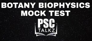 BOTANY Biophysics Mock Test 2